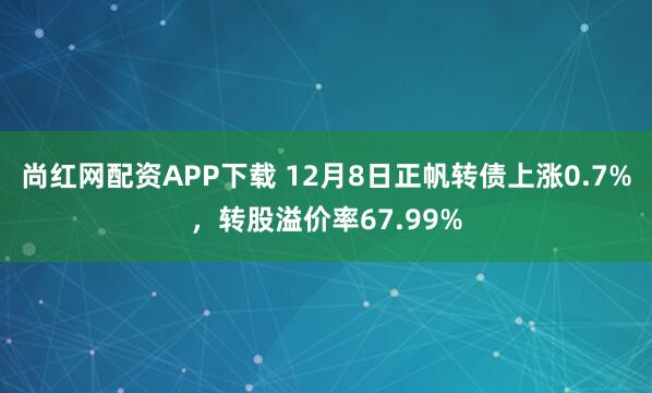 尚红网配资APP下载 12月8日正帆转债上涨0.7%，转股溢价率67.99%