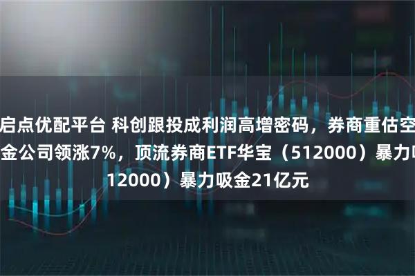 启点优配平台 科创跟投成利润高增密码，券商重估空间打开，中金公司领涨7%，顶流券商ETF华宝（512000）暴力吸金21亿元